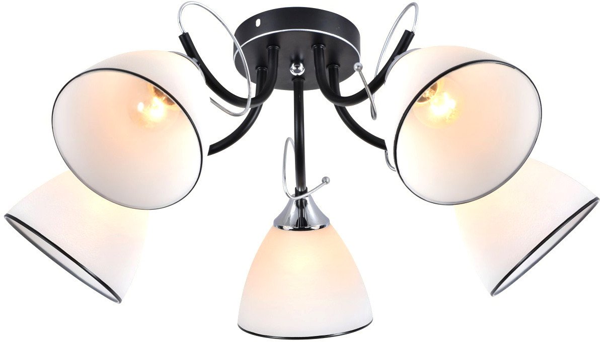 

Люстра средней высоты Mirastyle MX-1226/5 BK+CR