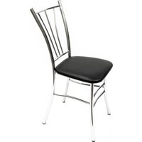 Стул ВВР Трилогия (черный/хром, экокожа)