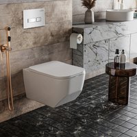 Унитаз подвесной Roxen Porto One Rimless 6 в 1 StounFix Dual Fresh 639404 (белое стекло)