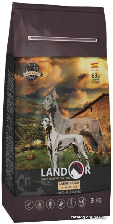 Сухой корм для собак Landor Adult Large Breed Lamb with Rice 15 кг