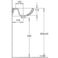 Умывальник Jacob Delafon Mideo E4338G-00