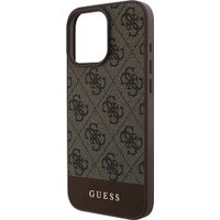 Чехол для телефона Guess PU 4G Bottom stripe Metal logo для iPhone 16 Pro GUHCP16LG4GLBR