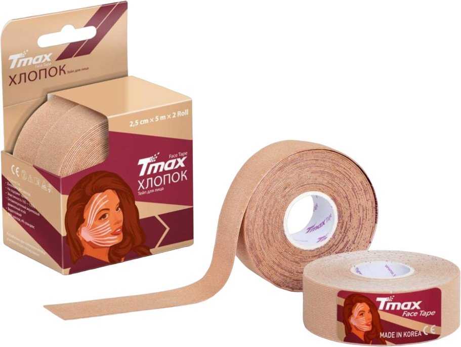 

Тейп Tmax Beauty Tape 2.5 см х 5 м (2рул, бежевый)