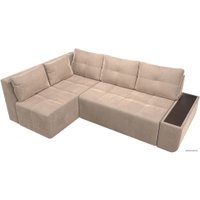 Угловой диван Mebelico Амадэус 109681 (левый, велюр, бежевый)