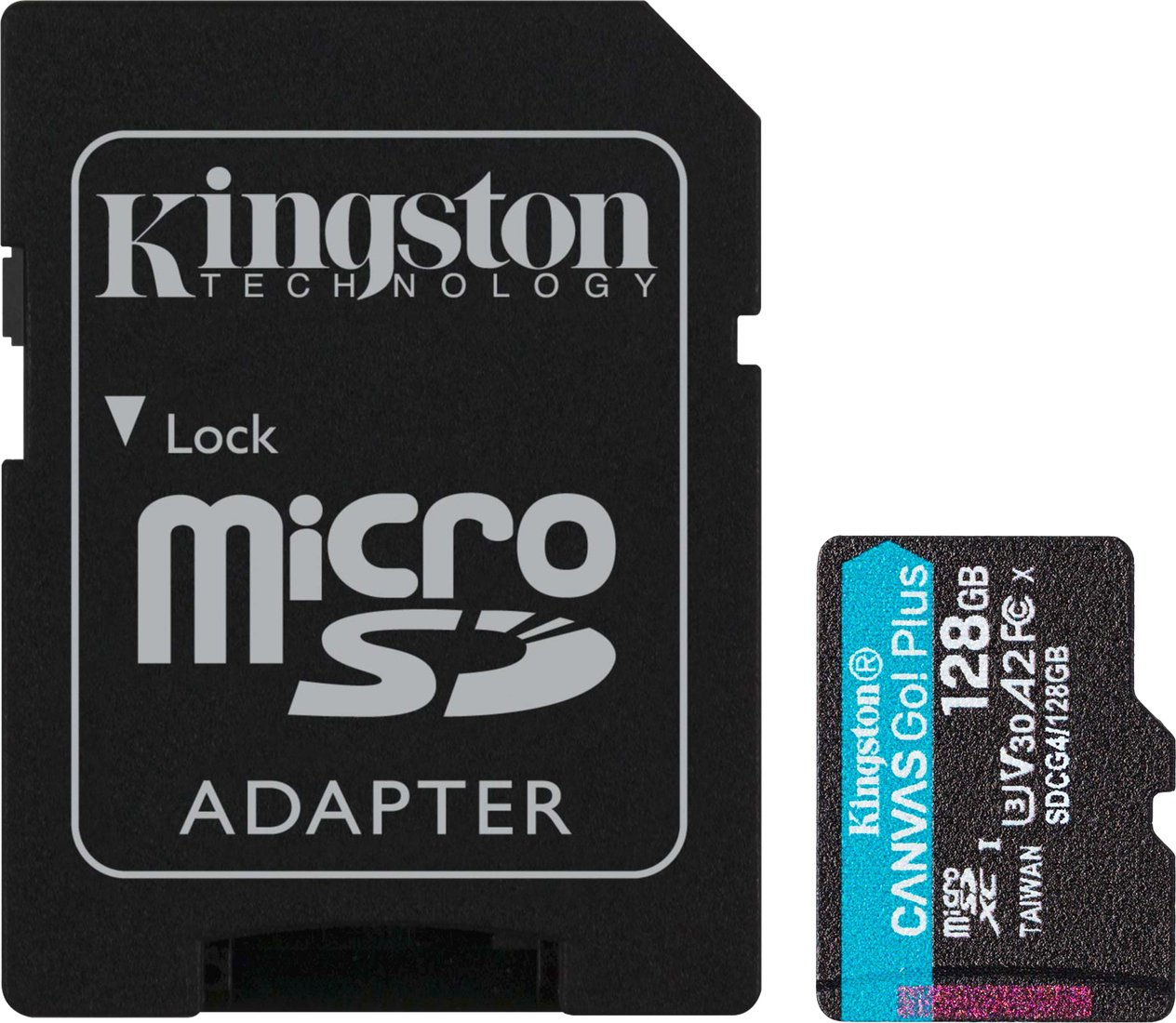 

Карта памяти Kingston Canvas Go! microSDXC 128GB SDCG4/128GB (с адаптером)