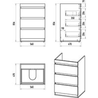  Misty Тумба с умывальником Коломбо 60 П-Кол06060-0113Я+5217120