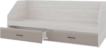 Кровать-тахта Горизонт Ненси 800 2ящ (ясень шимо светый/капучино глянец)