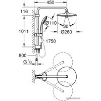 Душевая система  Grohe Euphoria System 260 27421002