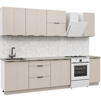 Готовая кухня Mio Tesoro Софти-220 без столешницы (белый/кашемир)