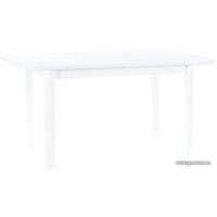 Кухонный стол Signal Diego II 105/140x65 (белый матовый)