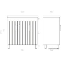  Laparet Тумба под умывальник Novus 80 (белый глянец)