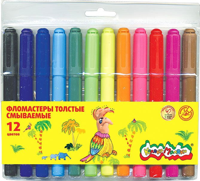 

Фломастеры Каляка-Маляка ФТКМ12 (12 цв)