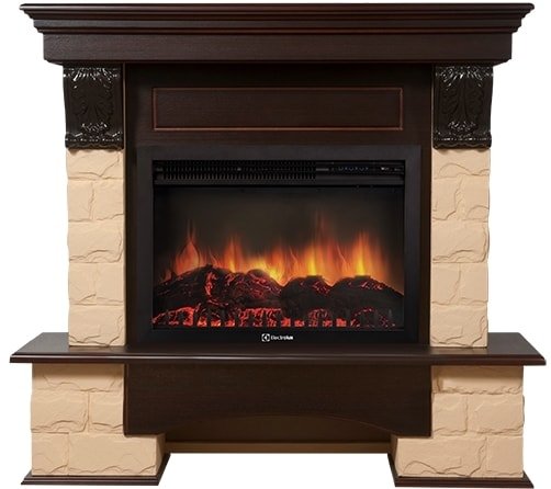 

Портал Firelight Forte 25S (камень бежевый/шпон темный дуб)