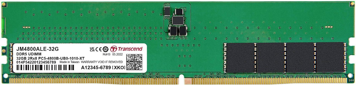 

Оперативная память Transcend JetRam 32ГБ DDR5 4800МГц JM4800ALE-32G