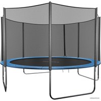 Батут GetActive Jump 12ft - 374 см с лестницей, внешней сеткой (синий)