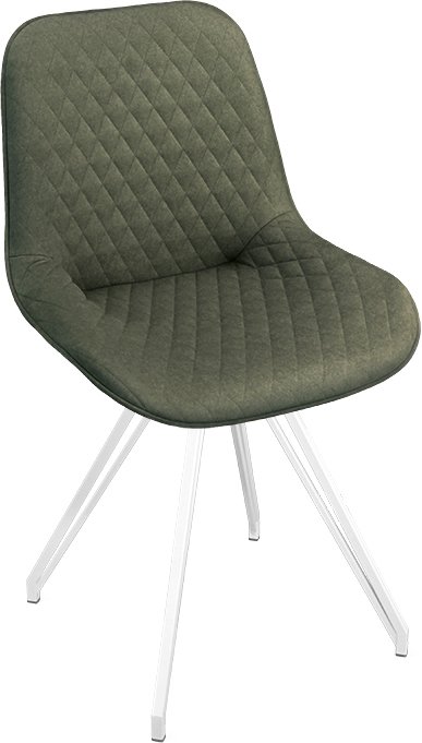 

Стул Трия Оливер К4 (белый матовый/микровелюр Jercy Deep Green)