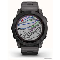 Умные часы Garmin Fenix 7X Sapphire Solar (серый карбон/серый карбон титан)