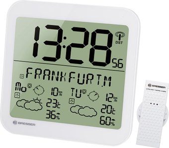 Настенные часы Bresser MyTime Meteotime LCD (белый)