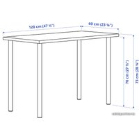 Стол Ikea Лагкаптен/Адильс 094.170.23 (черно-коричневый/черный)