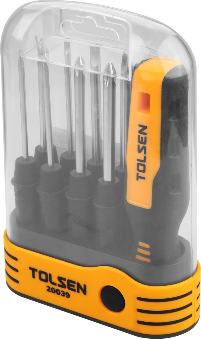 Набор отвертка с битами Tolsen TT20039s (8 предметов)