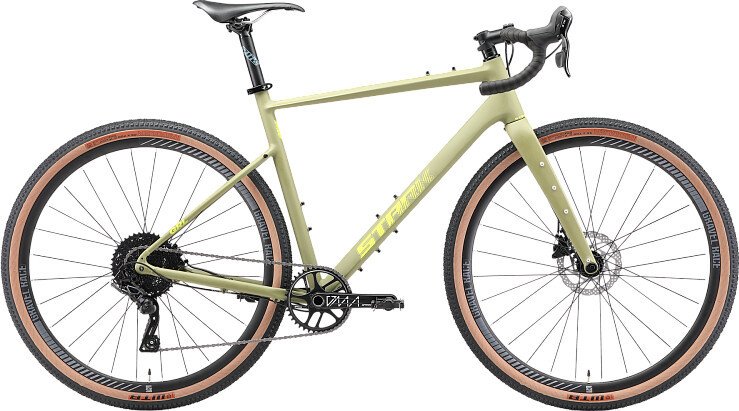 Велосипед Stark GRL 700.5 D S 2025 HQ-0017962 (хаки матовый/лимонный, разобранный)
