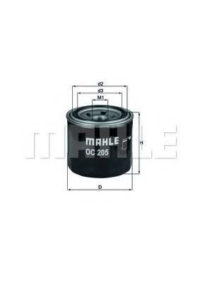 

Масляный фильтр Mahle Knecht OC205