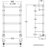 Полотенцесушитель Margaroli Sole 442 72x53.5 (бронза) [4424704OBN]