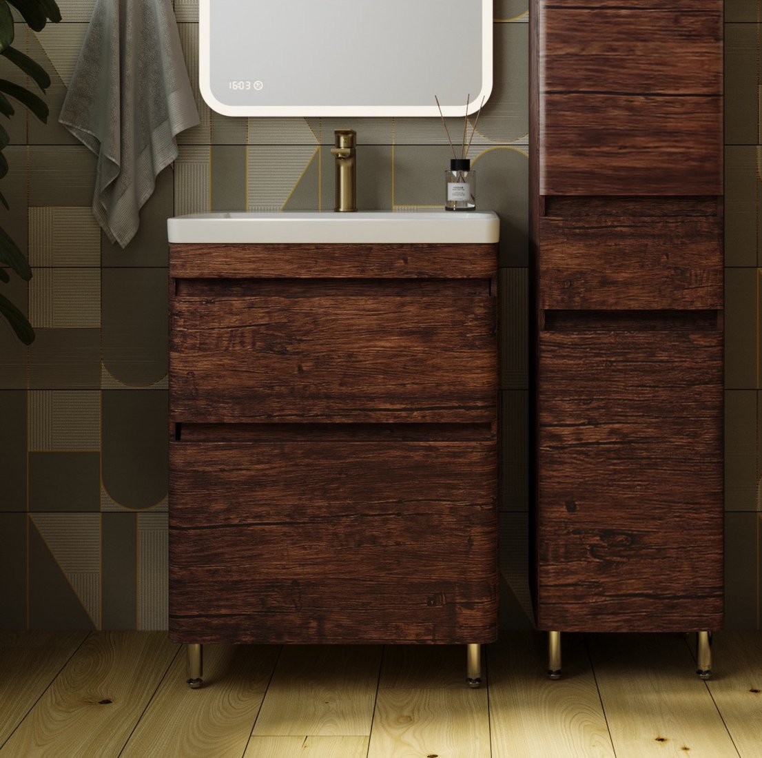 

Symbolite Тумба под умывальник Атлантика 60 Люкс Plus (старое дерево)