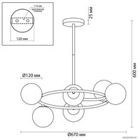 Подвесная люстра Lumion Misty 4466/6C