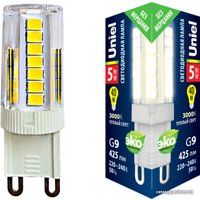 Светодиодная лампочка Uniel LED-JCD-5W/3000K/G9/CL GLZ09TR UL-00006748