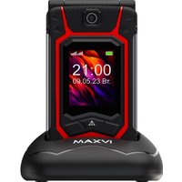 Кнопочный телефон Maxvi E10ds (красный)