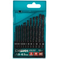 Набор сверл Сибин 29610-H13 (13шт)