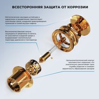 Сифон Wellsee Useful Extras 231915000 (белый/золото)