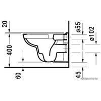Унитаз подвесной Duravit Set D-Code [257009+006739]
