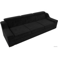 Диван Лига диванов Линдос (велюр, черный)