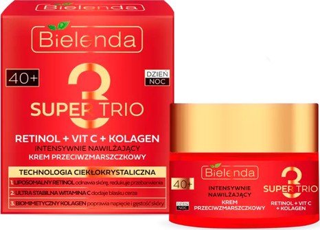 

Bielenda Крем для лица Super trio Интенсивно увлажняющий против морщин 40+ 50 мл