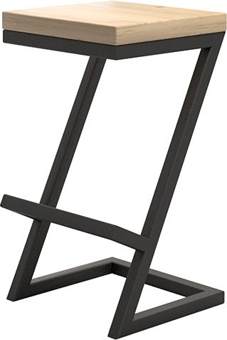 Табурет Millwood СДН-6 Бран/L (дуб золотой Craft/металл черный)