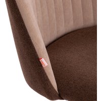 Офисное кресло TetChair Melody (ткань/флок, коричневый/бежевый)