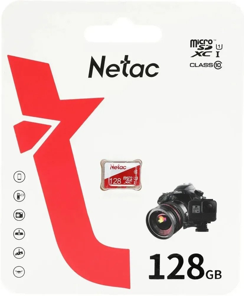 Карта памяти Netac microSDXC P500 ECO 128GB NT02P500ECO-128G-S