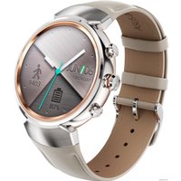 Умные часы ASUS ZenWatch 3 Silver case/Beige leather band [WI503Q]