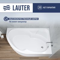 Ванна Lauter Geneva 170x105 2103170R (с ножками, лицевым экраном и сифоном 21Y32001 матовый черный)