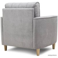 Интерьерное кресло Нижегородмебель Лора ТК 328 (ультра дав серебристый серый/бежевый)