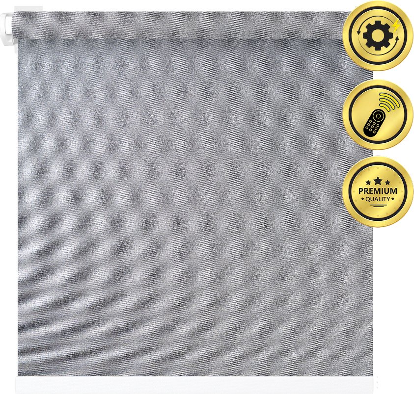 

Рулонная электроштора НеоФьюжен Мегаполис 120х250 левая (серебристый, белая фурнитура)