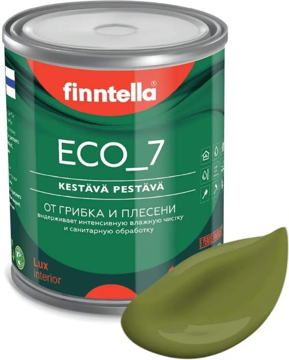 

Краска Finntella Eco 7 Ruoho F-09-2-1-FL030 0.9 л (травяной зеленый)