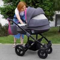 Универсальная коляска Siger Adelante (2 в 1, темно-серый/фиолетовый)