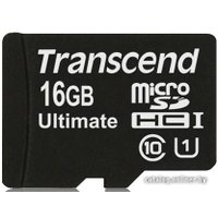 Карта памяти Transcend microSDHC (Class 10) UHS-I 16GB + SD адаптер (TS16GUSDHC10U1)