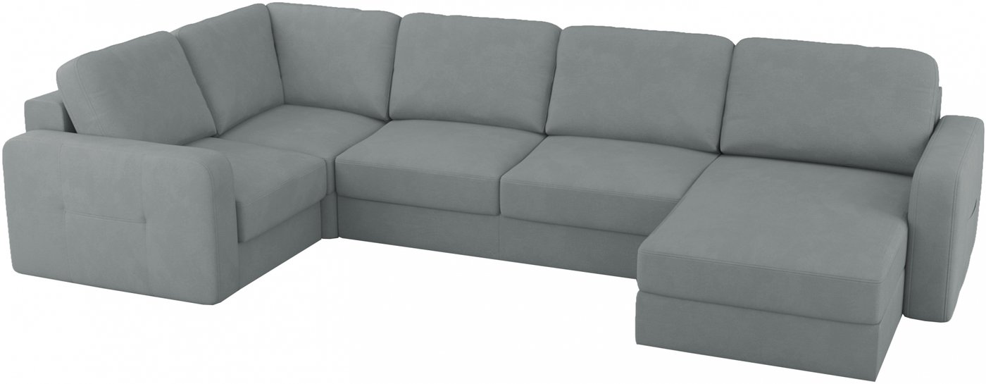 

П-образный диван Mio Tesoro Aurora компл.3 правый (Velutto 12 серый)