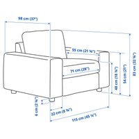 Интерьерное кресло Ikea Vimle s69476868