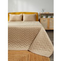 Набор текстиля для спальни Vip Camilla 240-260 (косичка, светло-бежевый)