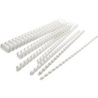 Пластиковая пружина для переплета Silwerhof d=10 мм 41-55 лист A4 белый (100 шт)